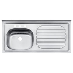 Tarja Escurridero derecho Inox. 100x50x13X3P Sobreponer 93412535 TRAMONTINA