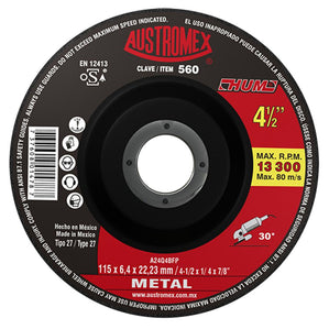 Disco Desbaste Metal 4-1/2" 1/4" X 7/8" HUM AUSTROMEX 560
