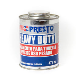 Pegamento PVC HEAVy DUTy  Lata Con 473 ML. 9302 PRESTO