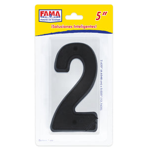 Numero "2" En Blister 5" Plástico FAMA 2212