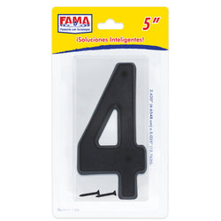 Numero "4" En Blister 5" Plástico FAMA 2214