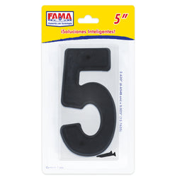 Numero "5" En Blister 5" Plástico FAMA 2215