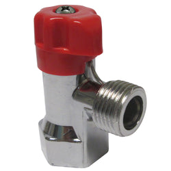 Válvula De Control Hembra 1/2" X 1/2" Cromada Manija Roja 2853 FAMA