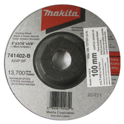 Disco Desbaste 4" X 3/16" X 5/8" MAKITA 741402B