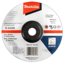 Disco de desbaste Metal 7 X 1/4 X 7/8 B44286 MAKITA