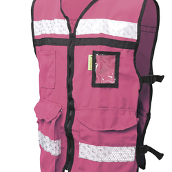 Chaleco Rescatista Ligero Rosa Mediano JYRSA SR-2040ROCRMD