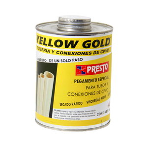 Pegamento Para tubería CPVC 473 ml YELLOW GOLD Presto 9802