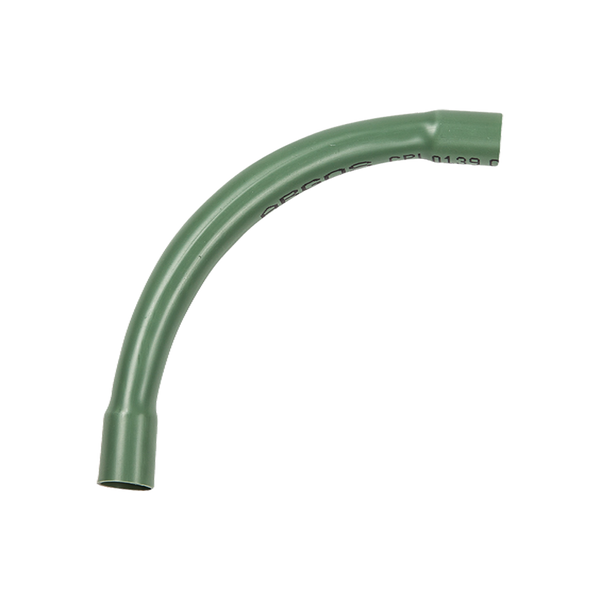 Codo de pvc conduit verde ligero 1 1/4
