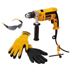 Taladro Percutor + Guantes + Lentes DEWALT DWE1650SI