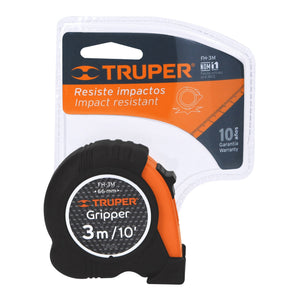 Flexómetro 3 Mts Gripper Resistente A Golpes TRUPER FH-3M 14577