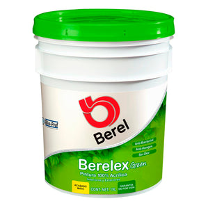 Pintura 100% Acrilica Blanco 19L 2323 Antibacterial vinílica BERELEX GREEN BEREL