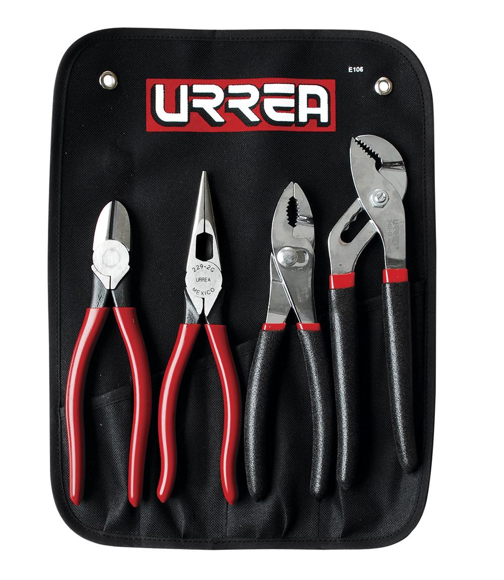 Kit Pinzas Pinzas Juego 4 Pzas Varias URREA J200G - Ferretera la Fama