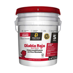 Impermeabilizantes Diablo Rojo Aplica Fácil 5 Años 19L PROTEXA