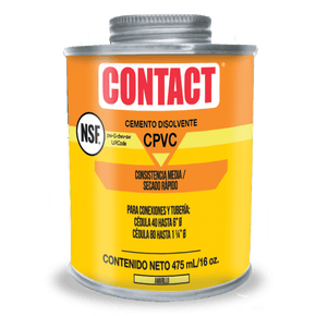 Pegamento CPVC 227 Amarillo 475ml 16Oz CONTACT ES66118-22703
