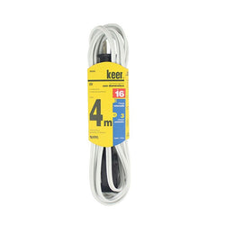 Extensión Eléctrica Blanca 4 Mts. Económica KEER 2423