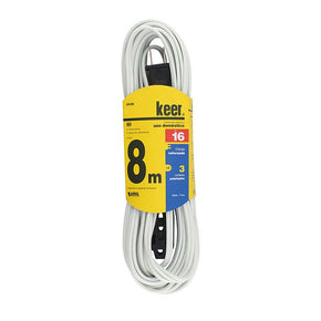 Extensión Eléctrica Domestica Blanca 8 Mts KEER 2426